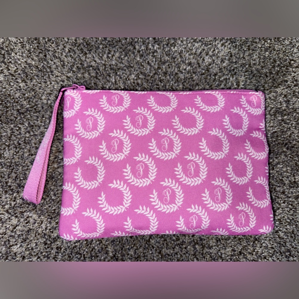 Pink - pink wristlet with pink logo